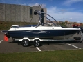 Custom Painted Platform with Stainless Pull Out Ladder and Surfgrip on Bayliner 205